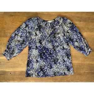 3/4 Sleeve Silk Shoshanna Blouse size 6